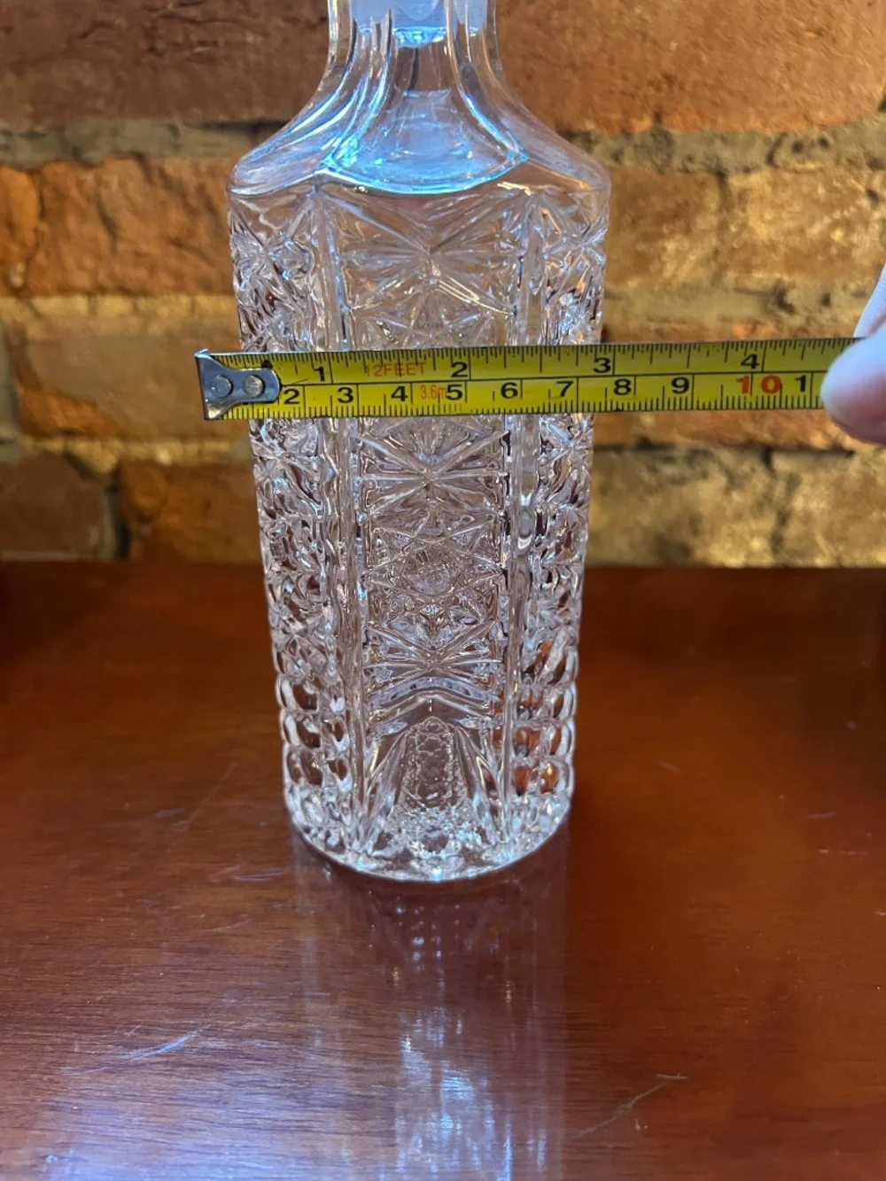 Vintage Beautiful Heavy Glass Decanter